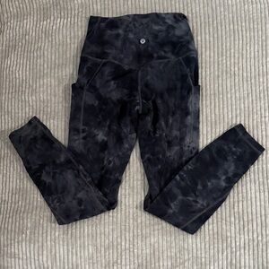 Lululemon Black Tie-Dye Leggings